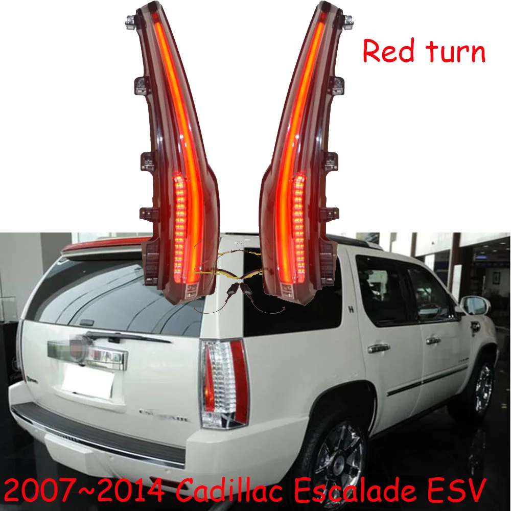 Red turning 2pcs Car bumper tail lamp for 2007~2014 Cadillac Escalade ESV Suburban taillight LED Escalade rear light