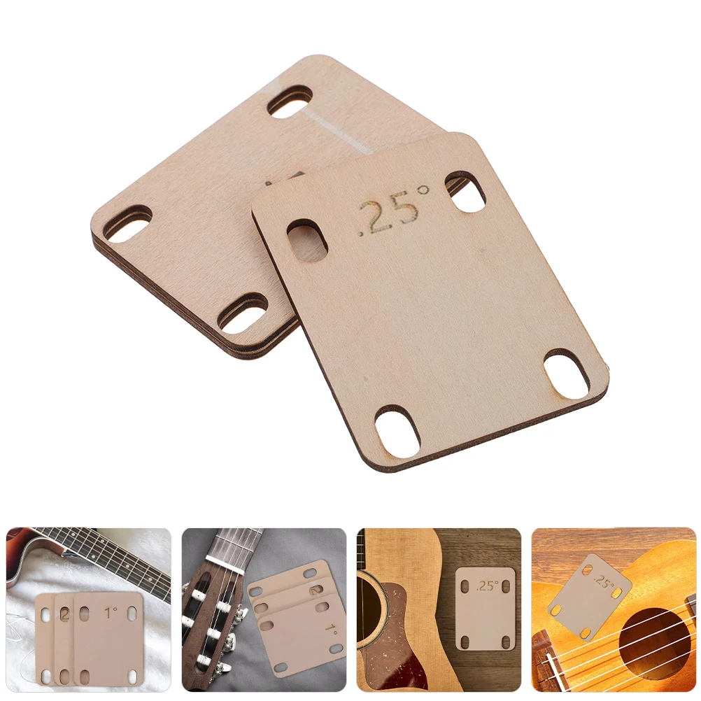 3 Pcs Guitar Spacers Neck Shim Thin Accessories Wood Shims Electric Plate Repair