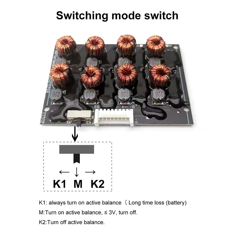 8S 4S Active Equalizer Balancer 2A Li-ion LiFePo4 Lithium Battery Pack Storage Energy Transfer Board Balance Module Transformer