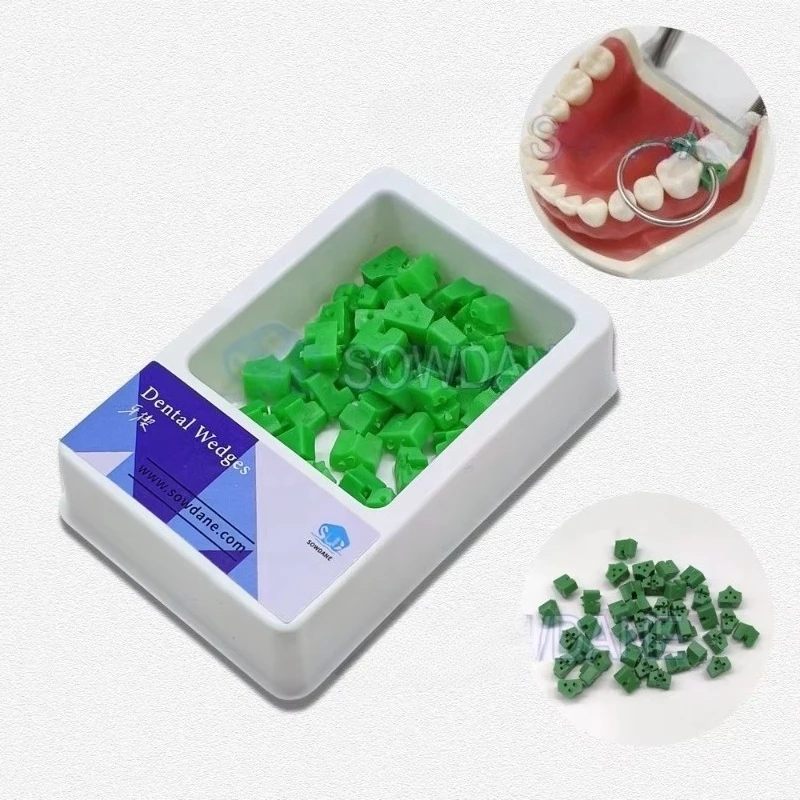40pc/pack Lab Orthodontics Add-On Autoclavable Silicon Rubber Elastic Wedge Wedges Care Tool Lab Materials