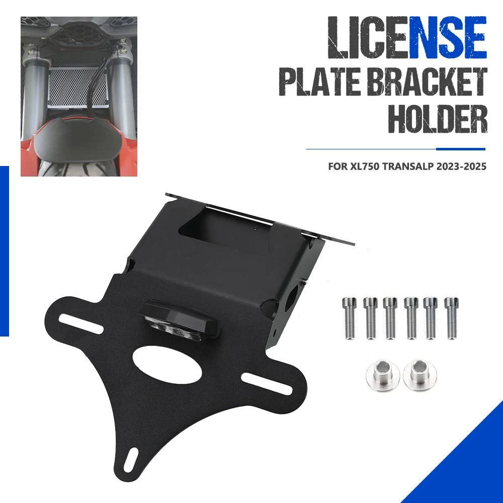 

For Honda XL750 TRANSALP 2023-2024-2025 Motorycle License Plate Holder Bracket Rear Tail Tidy Fender Eliminator Kit Accessories