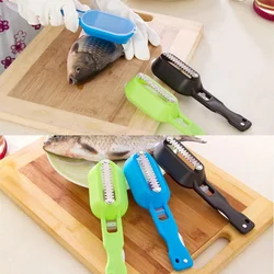 Fish Skin Scraper and Scaler Tool Practical Fish Scale Remover Vegetable Peeler Fishing Knife Cleaning Tools Kitchen Accessories