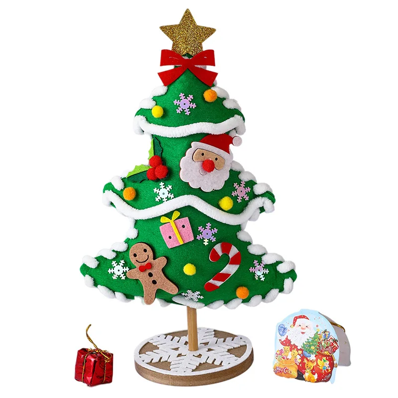 30cm DIY Felt Christmas Tree Ornament Christmas Decoration for Home Xmas Tree Handmade Toy Kids Gifts 2024 Navidad New Year Gift