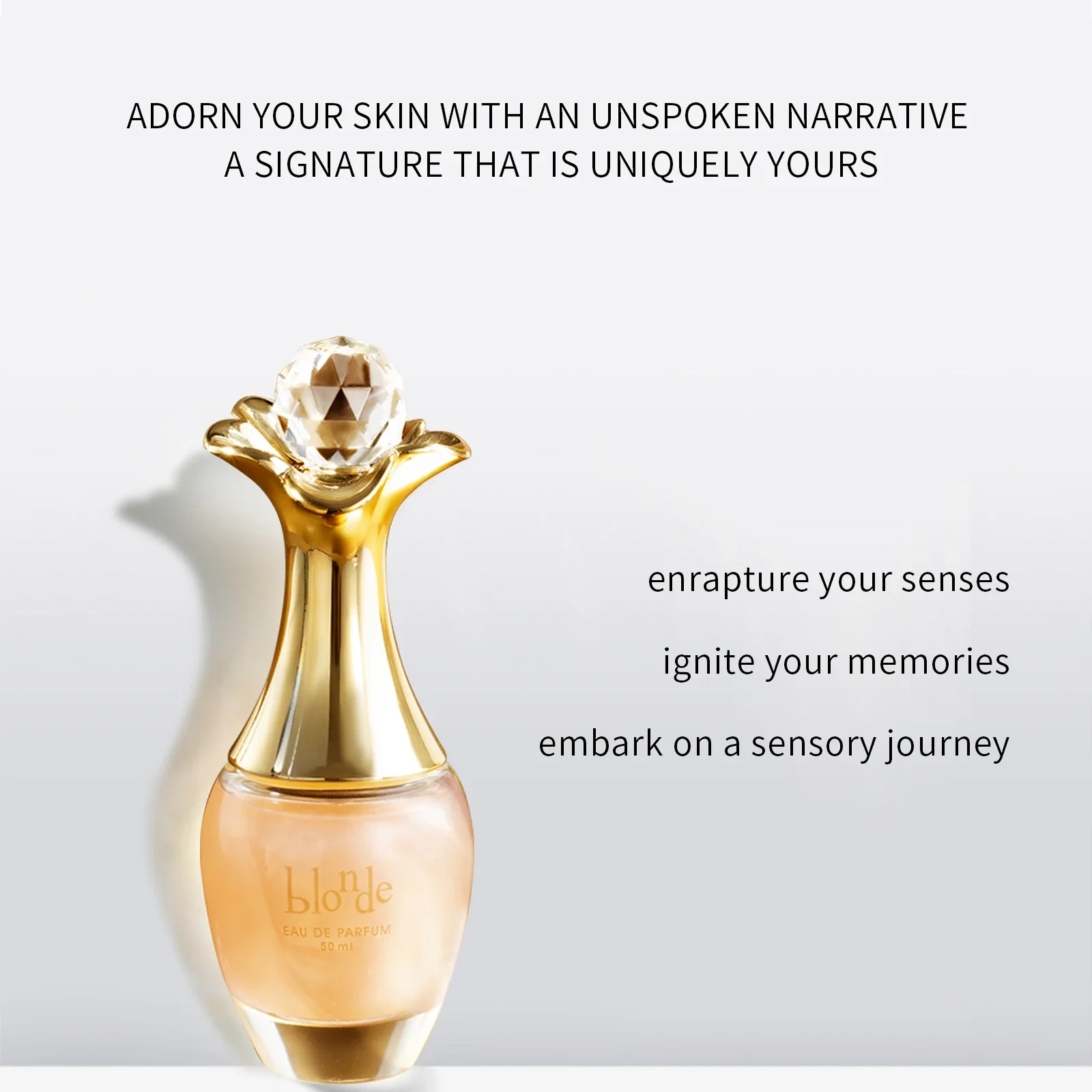 Perfume romántico para mujer de 50ML, elegante fragancia Floral en aerosol con paquete de caja de regalo, Perfume Personal duradero y para mujer