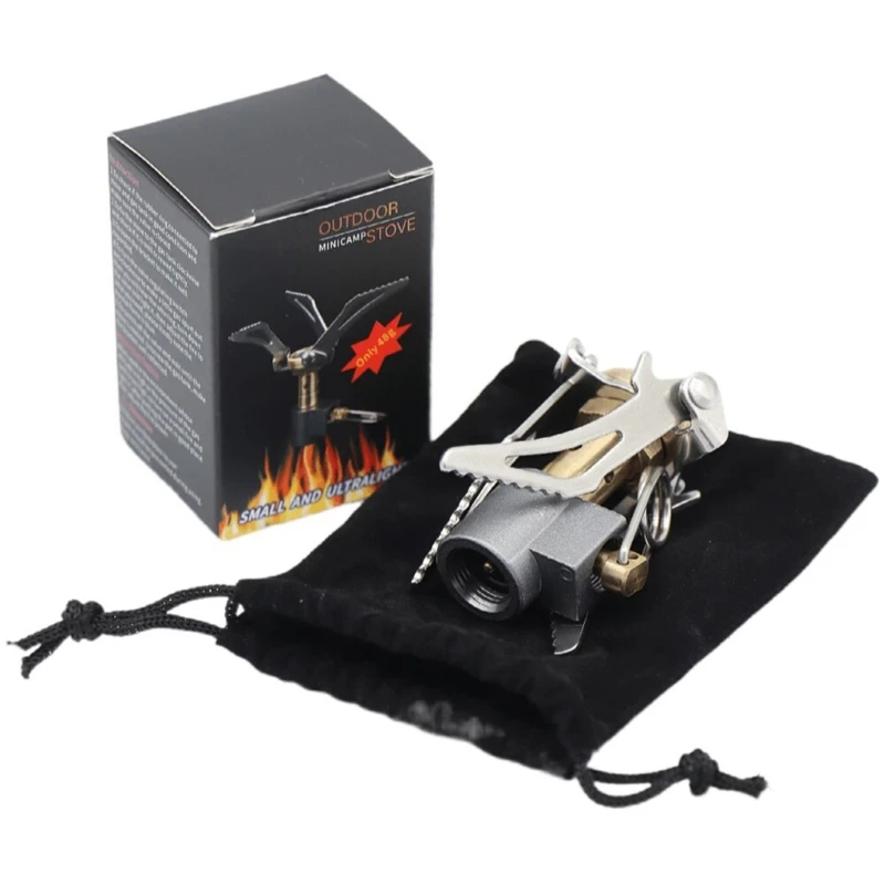 Outdoor Camping Folding Stove, Small Oven Pocket Picnics Cooking Gas Burners