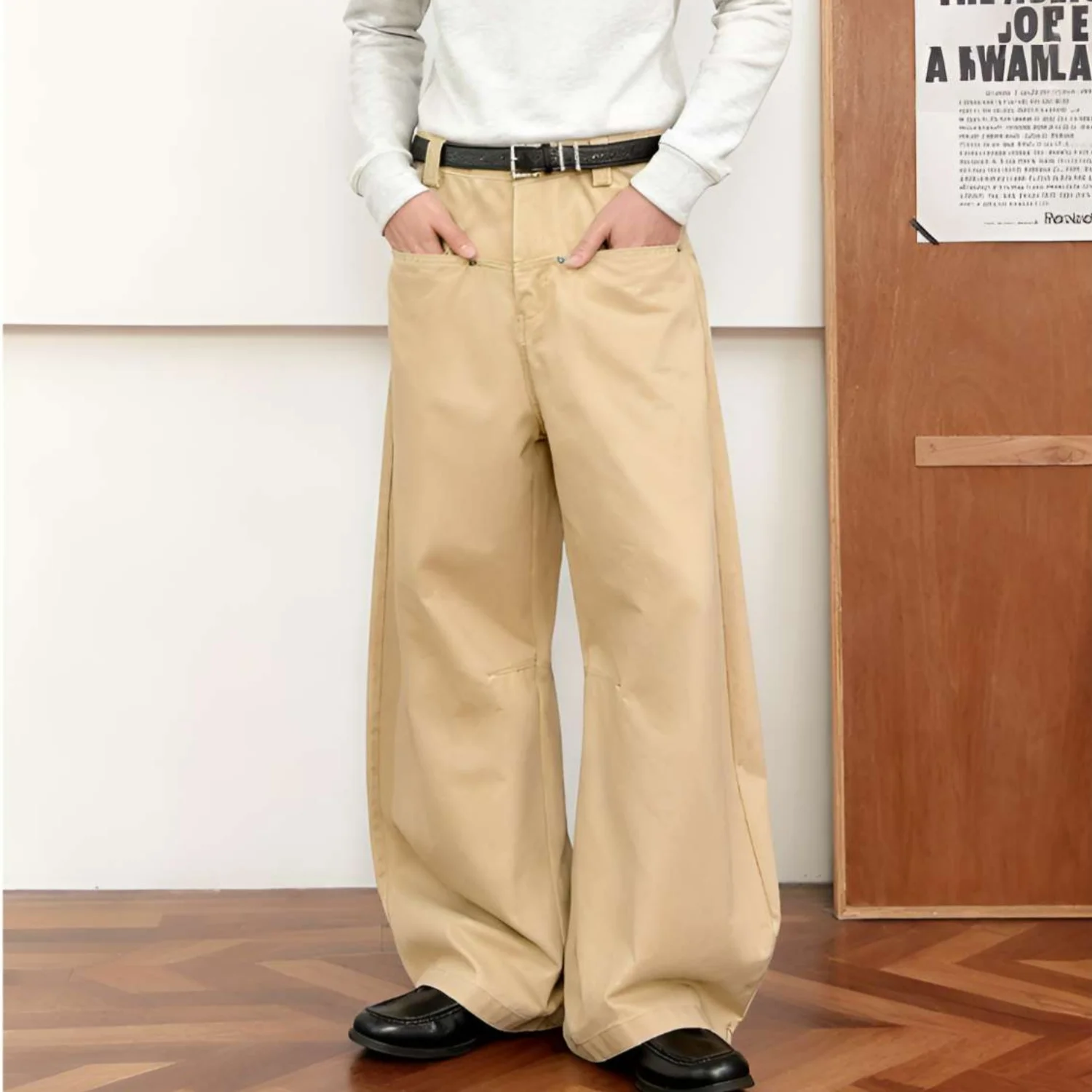 Amerikaanse retro mes casual broek losse pasvorm heren dames nieuw ontwerp hoge taille jeans rechte pijpen broek voor alle seizoenen