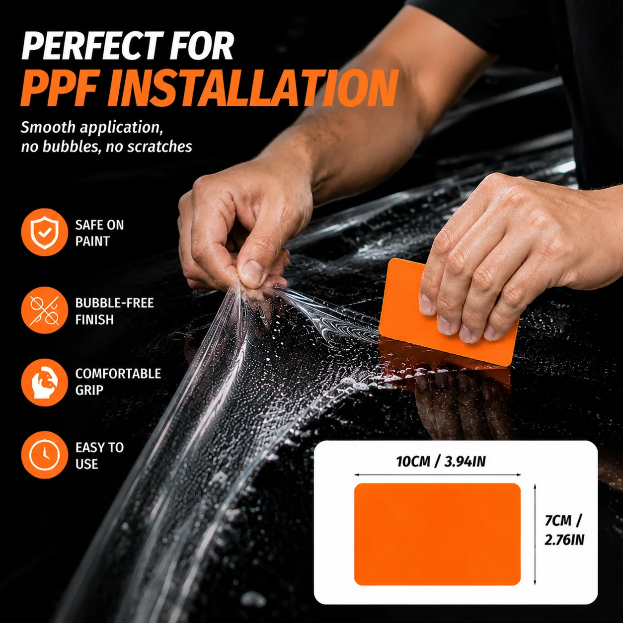 PPF Squeegee Tool for Car Vinyl Wrap, Film Scraper Bubble Remover Water Blade for Paint Protection Film Window Tint Installation