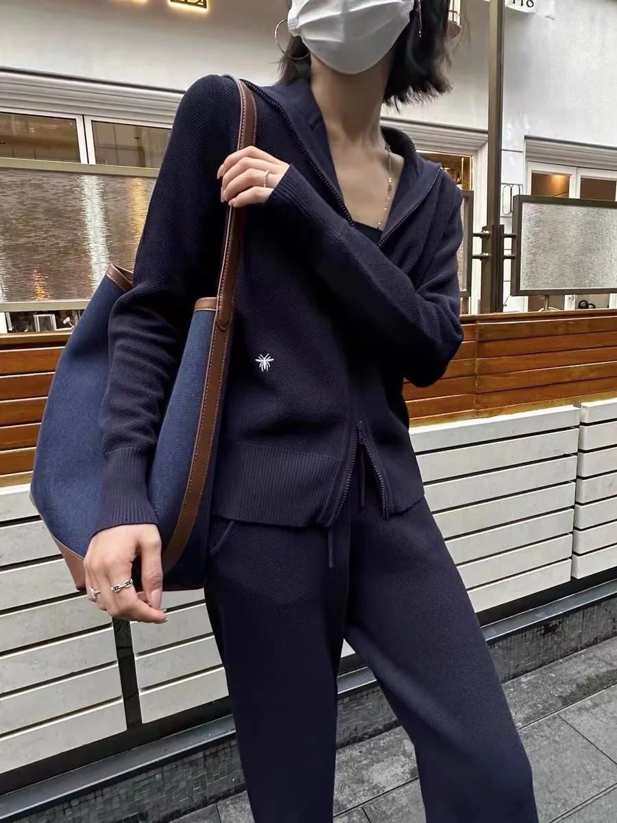 Summer casual knitted high quality long sleeve tracksuit