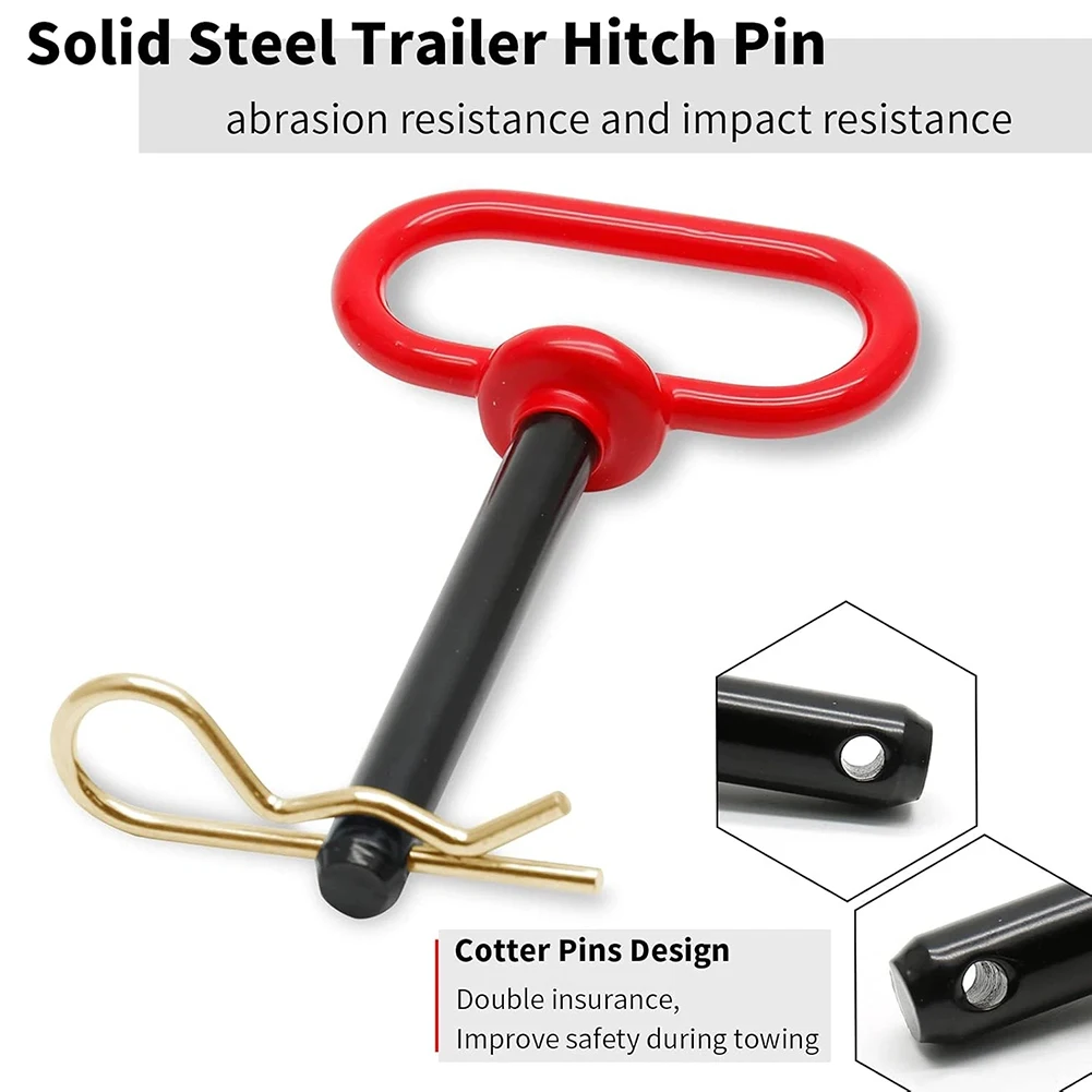 Car Hitch Pin 2 Pcs,5/8 X 6 Inch Tractor Towing Hitch Pin And Clip High Strength Accessories For Tow Trucks Trailers Cargo
