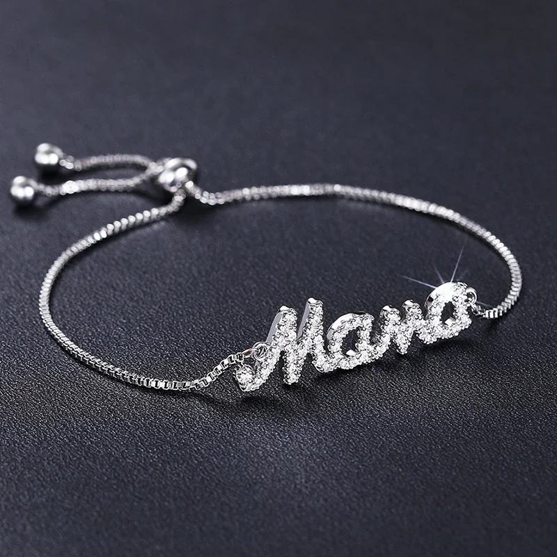 Huitan Buchstaben-Mama-Armband für Mutter, exquisite Damen-Handarmbänder, ausgefallenes Geburtstags- und Jahrestagsgeschenk, Statement-Schmuck, Bulk