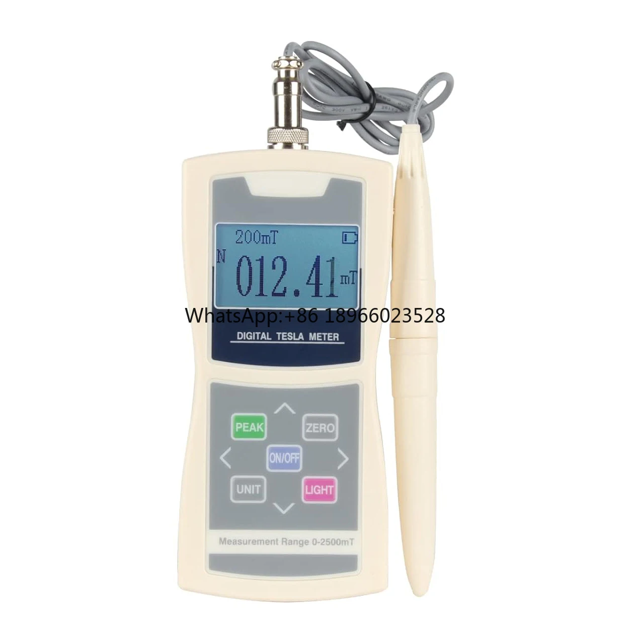 High Accuracy Magnetic Field Tester Auto-ranging 200mT/2500mT  Digital Tesla Meter Gaussmeter with Standard Radial Hall Probe