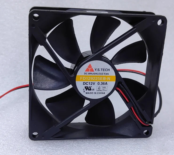 

Y.S TECH FD129225EB-N DC 12V 0.36A 90x90x25mm 2-wire Server Cooling Fan