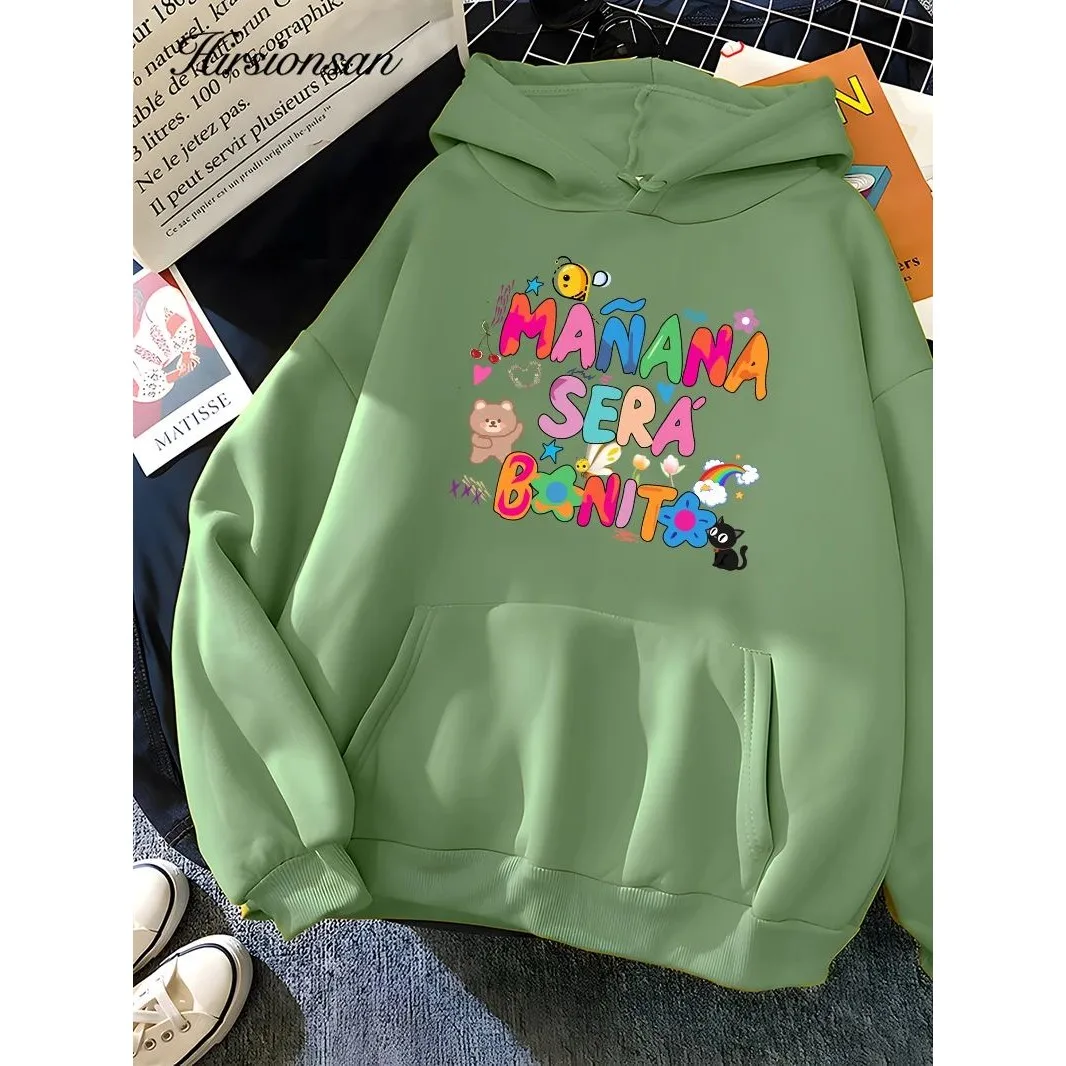 Hirsionsan レディース ソフト ウォーム スウェットシャツ レインボー レター プリント カジュアル 快適 レディース イルト ファイオナブル ストリートウェア