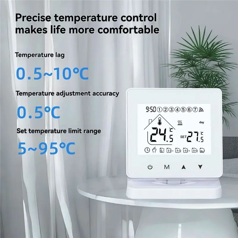 A42Z-Smart Wireless Thermostat Programmable Wifi Thermostat Tuya Temperature Controller For Gas Boiler Room Heating