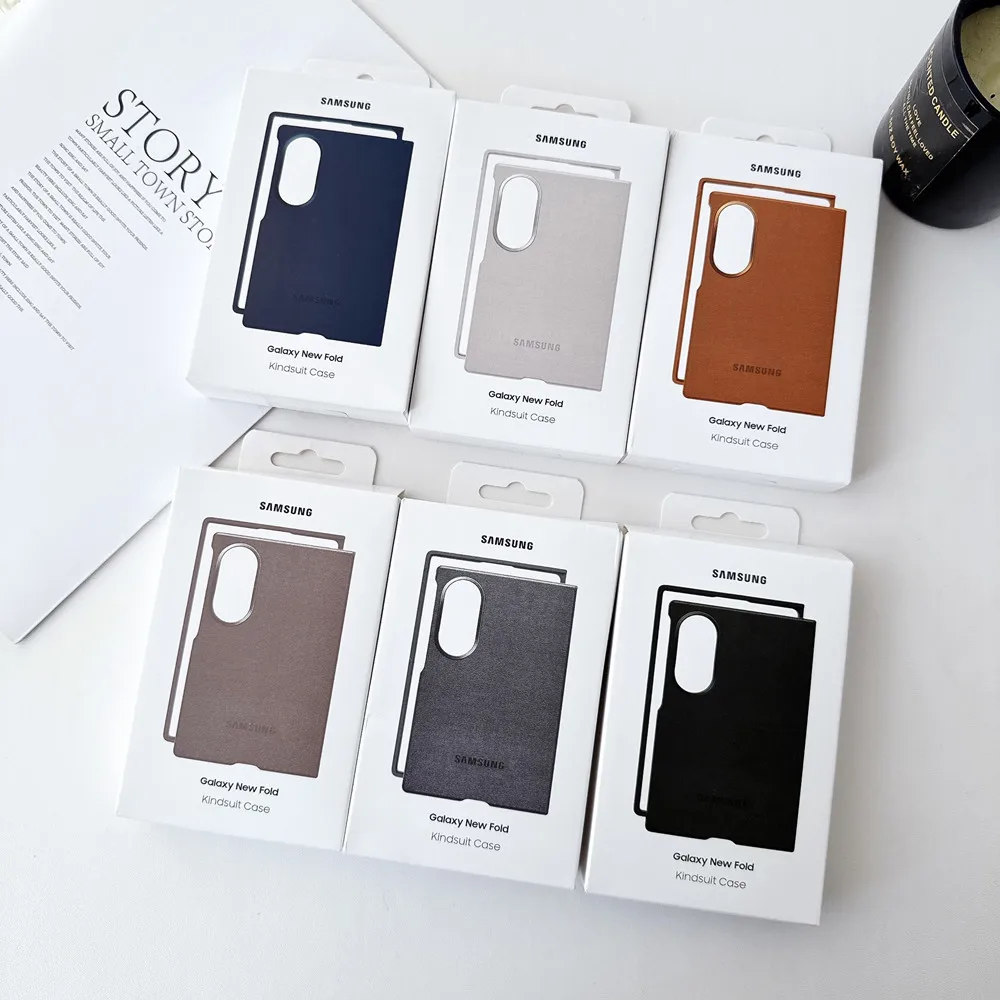 Luxury Premium Leather Phone Case For Samsung Galaxy Z Fold8 5G Full Shockproof Back Shell Z Fold 8 Wide Cover With Box