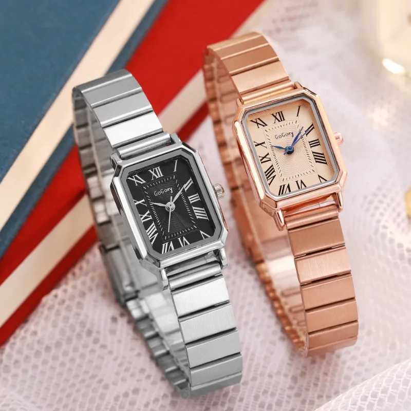 

New Square Women Watch Adjustable Stainless Steel Strap Student Fashion Luxury Quartz Watch Relojes Para Mujer Dropshipping