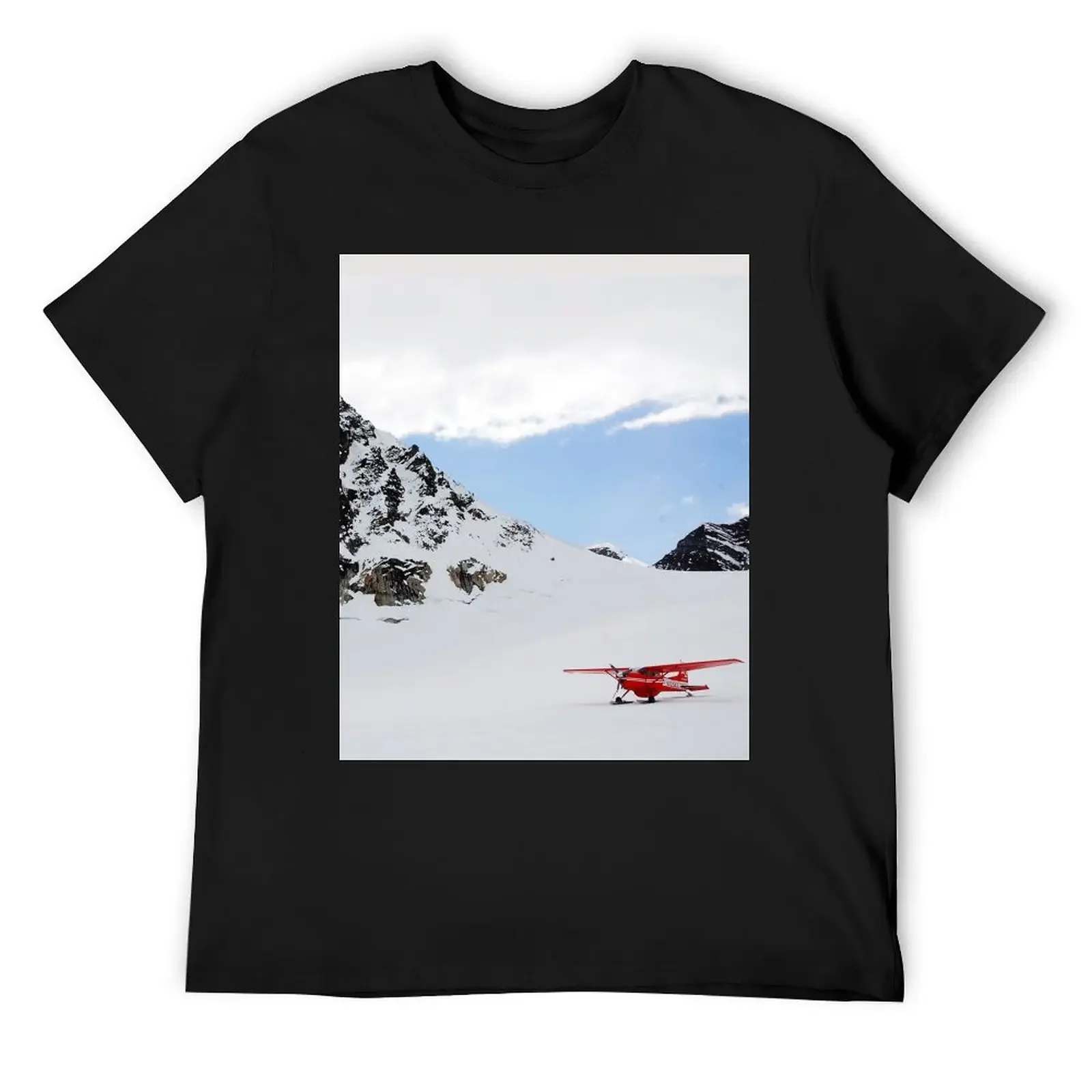 Ski Plane, Landing on a Glacier, Denali National Park, Alaska T-Shirt