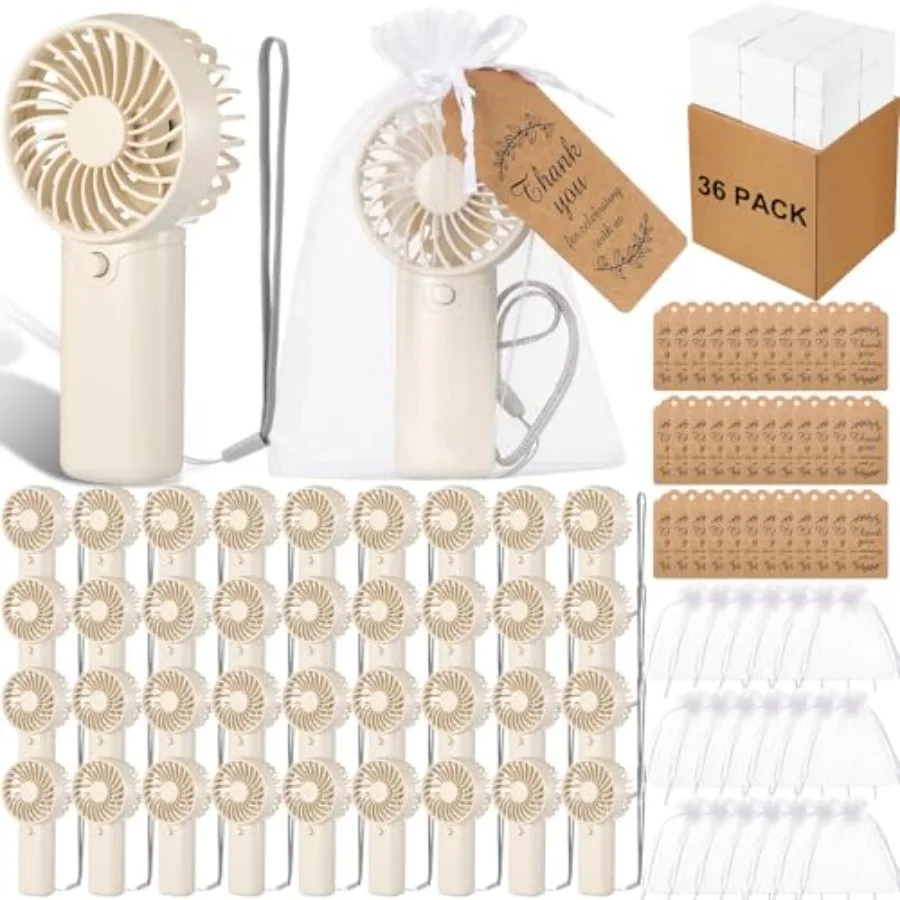 

Wedding Mini Handheld Fans Bulk for Guest Gifts, Bridesmaid Thank You Presents, Engagement Bridal Shower Favors White, Lightwei