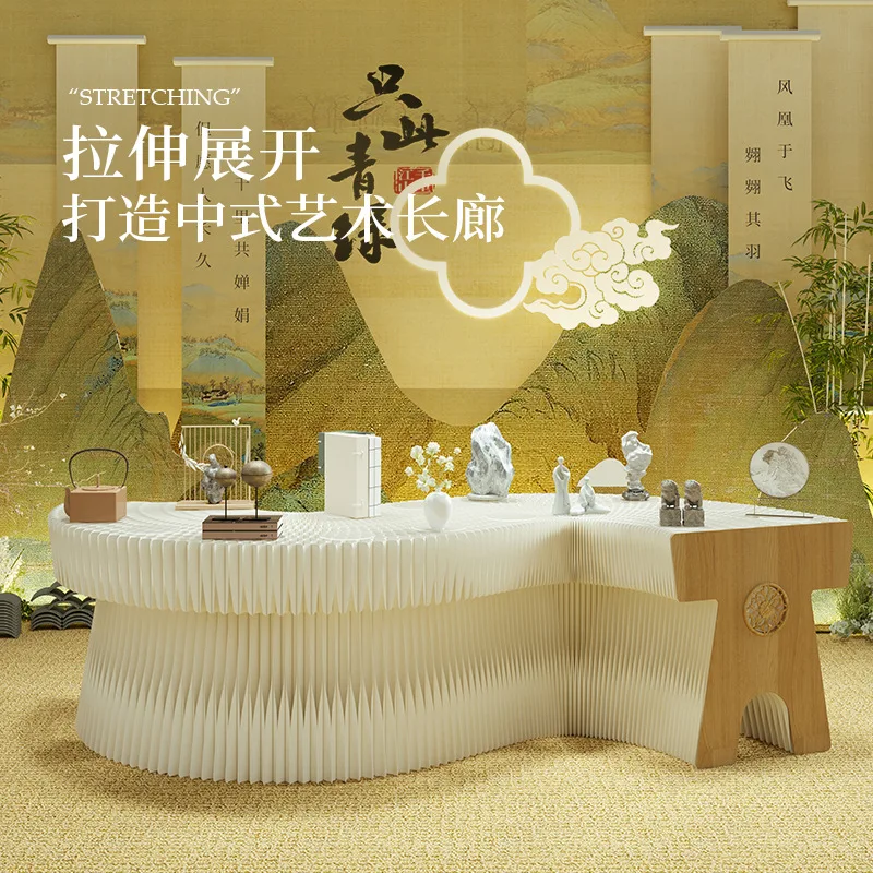 Display table sample jewelry product model display stand Chinese classical long table foldable