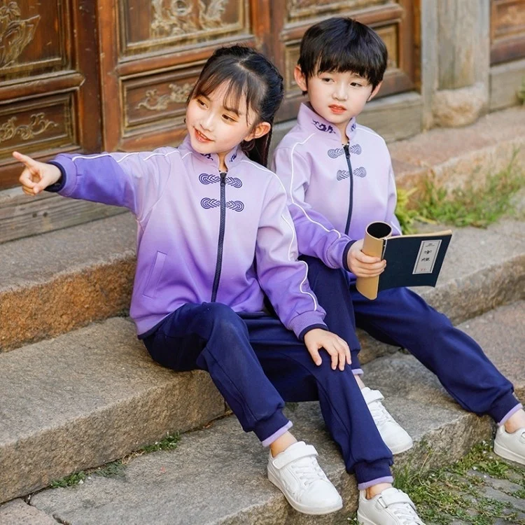 Han Anzug Jungen und Mädchen Herbst Tang-anzug Langarm Alte Anzug Chinesischen Stil Kindergarten Anzug Grundschule Klasse Anzug