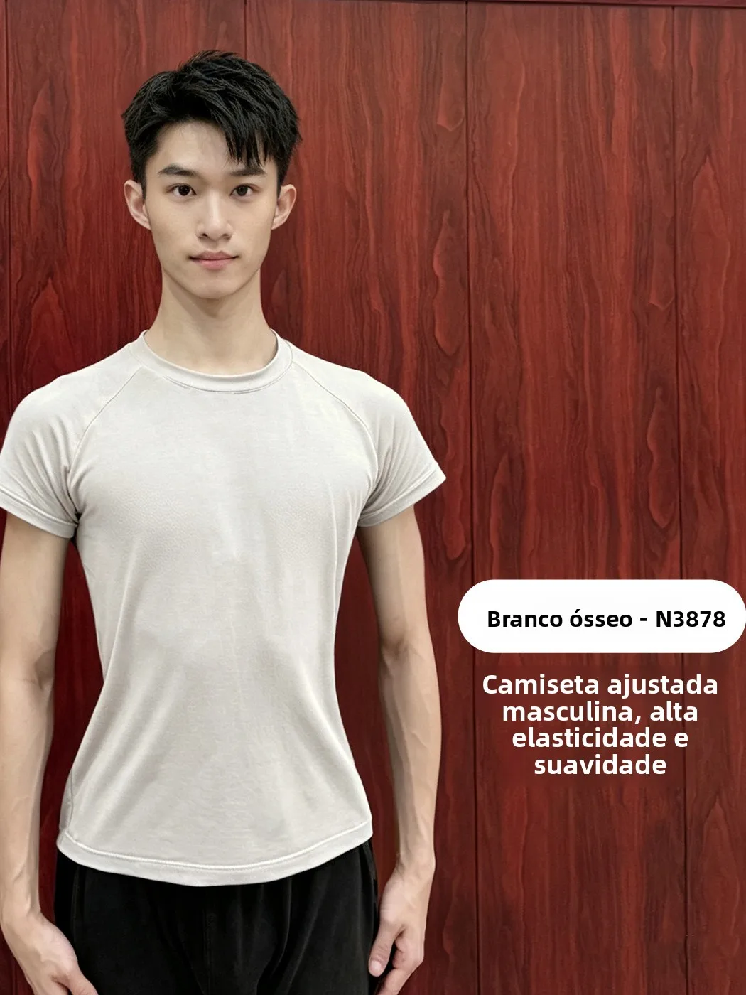 レッドダンスシューズメンズフィットネスランニングタイトシャツ速乾性tシャツバレエダンススポーツウェア高弾性オールシーズン