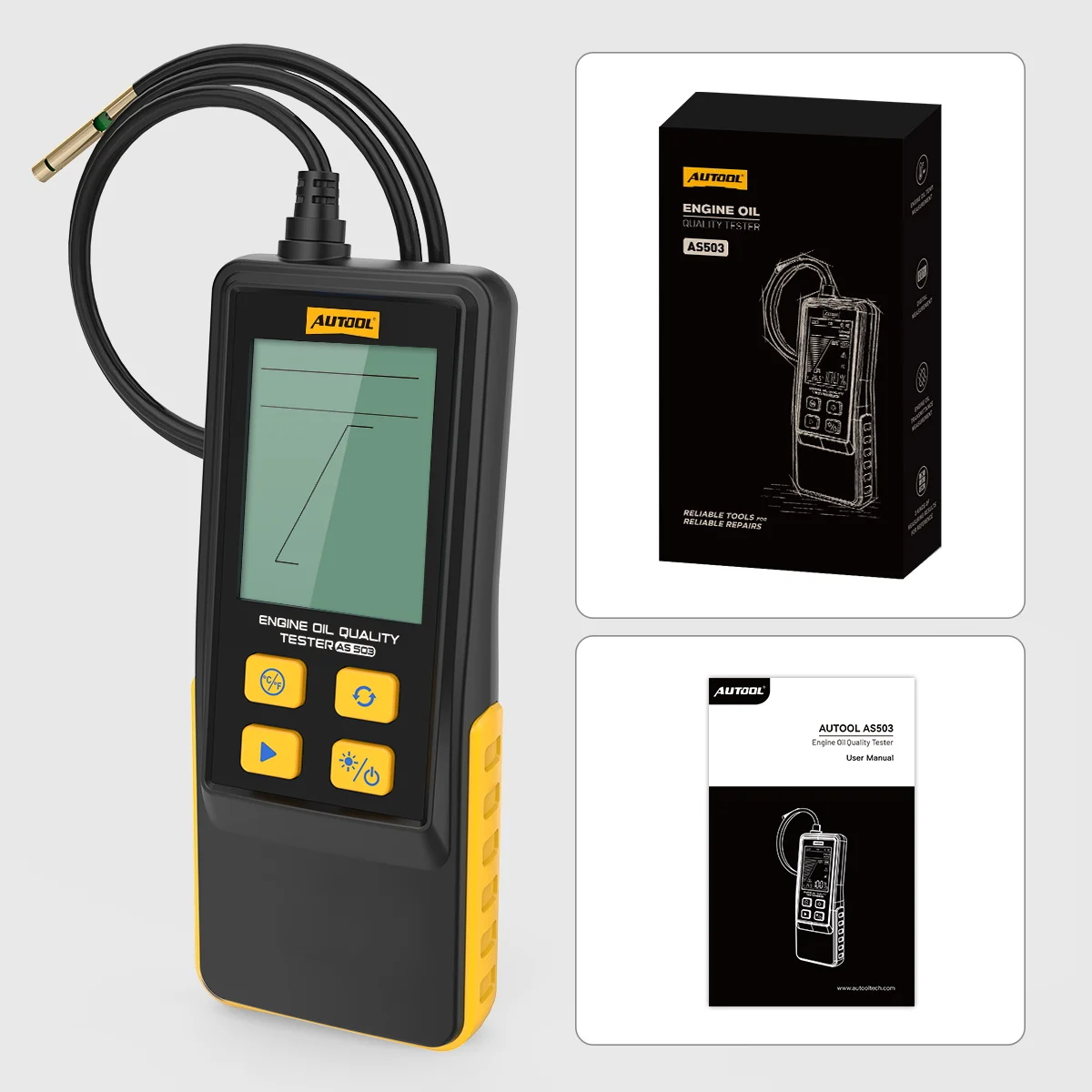 AUTOOL AS503 Auto Motor Öl Tester Durchlässigkeit von Benzin und Diesel für Auto Motor POA Öl Qualität Temperatur ° C ° F – Detail 14