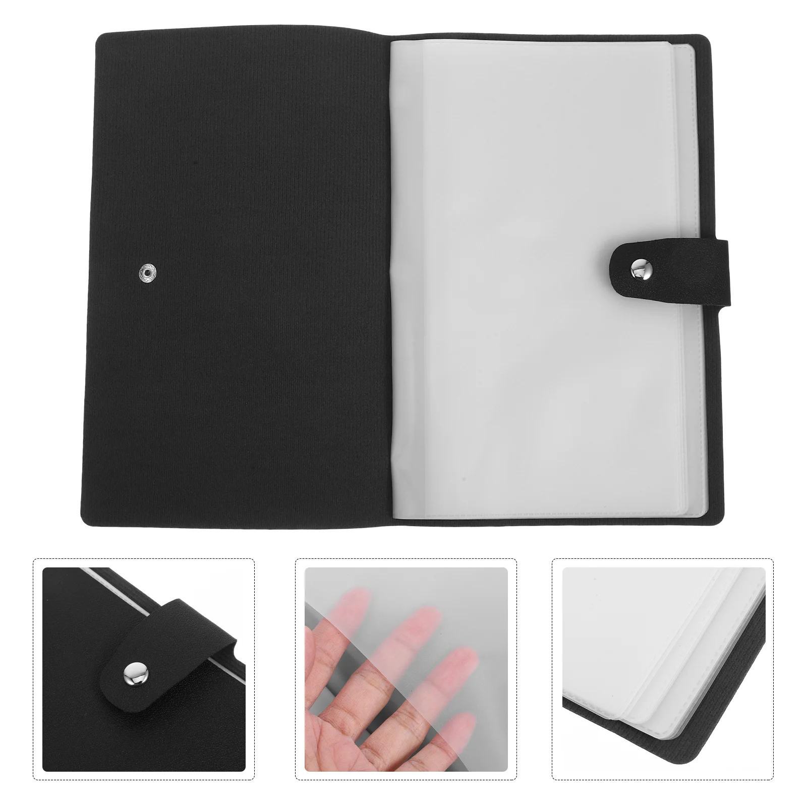 Note Storage Folder Practical Invoice Album Convenient Book Organizer for Office Receipt Binder Clips