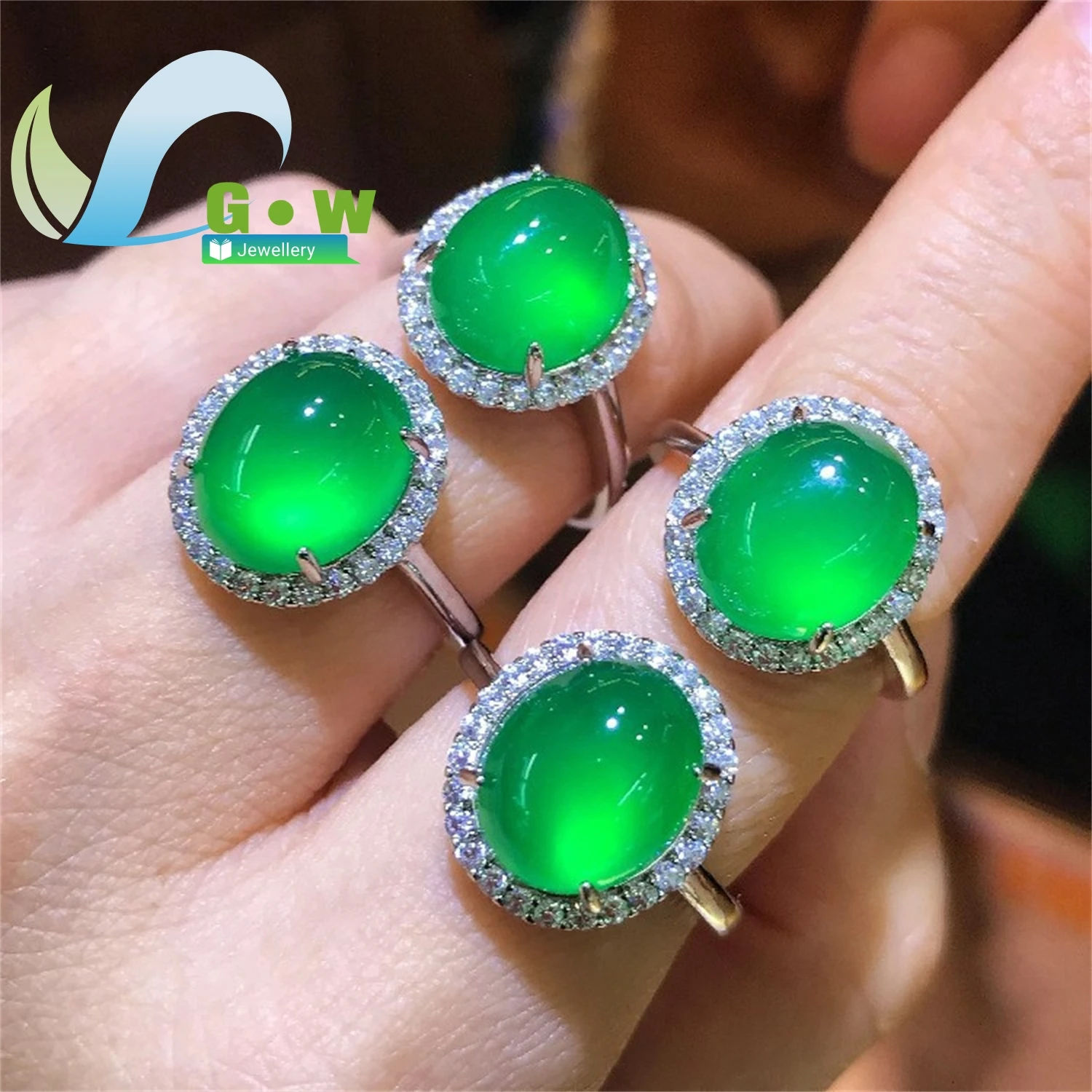 Green Chalcedony Ri…