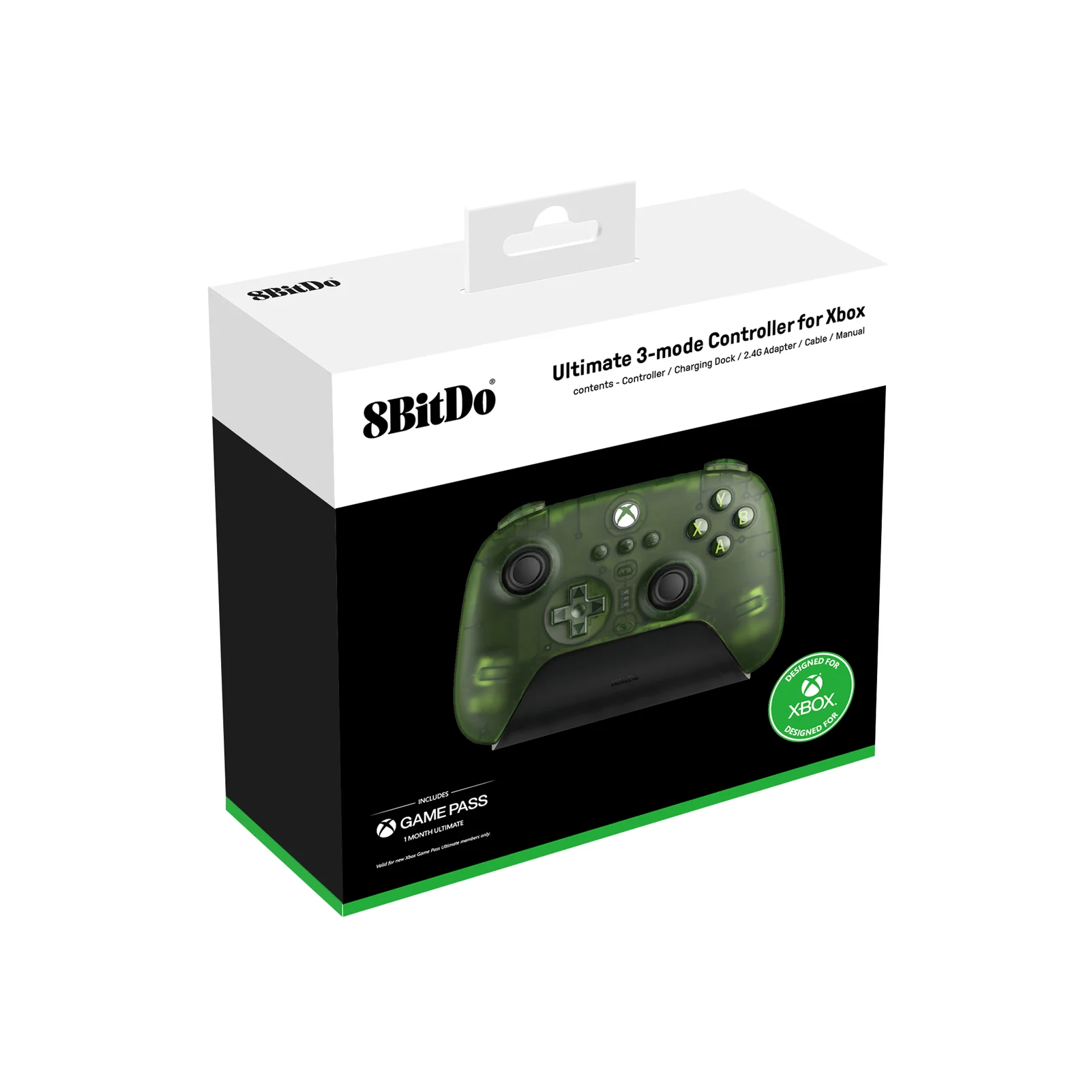 Xbox 시리즈 X용 충전 도크가 포함된 8BitDo Ultimate 3모드 무선 Bluetooth 게임 컨트롤러 | S, Xbox One Windows 및 Android