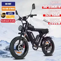 EU Q20/Q20pro adult electric bicycle 2000W 48V 40AH waterproof powerful dual motor 20*4.0 inch fat tire mountain electric bicycl