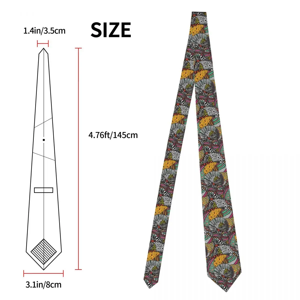 Custom African Ethnic Style Pattern Neck Tie for Men Formal Pattern Silk Office Neckties