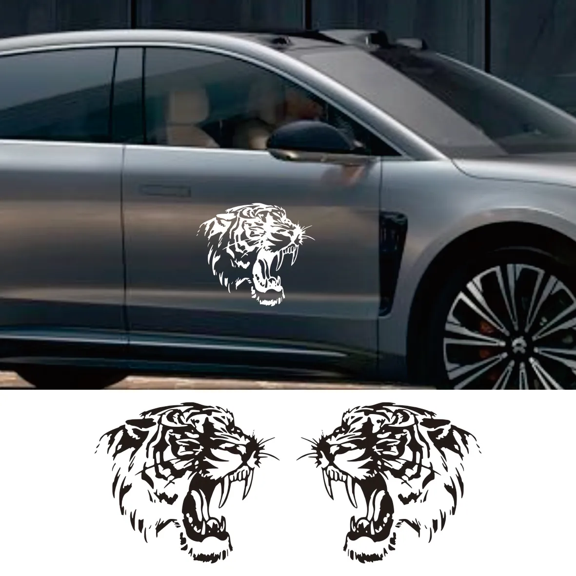 Saber-toothed Tiger Vinyl Car Sticker Waterproof Removable Decal Self-adhesive Auto Decoration Personality Styling