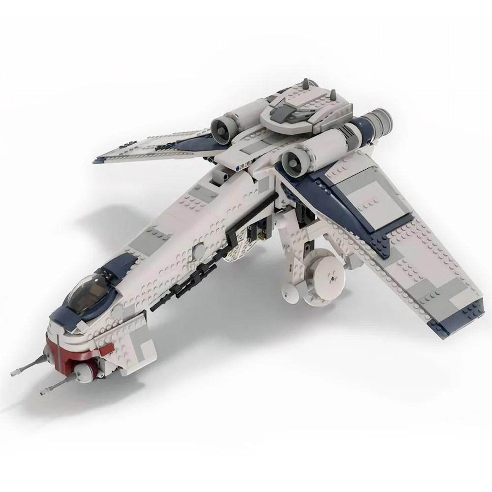 Republic Spaceship Fighter Building Block Kit Compatible With both 2013 and 2022 AT-TEs Brick Model Toy Kids Birthday Gift