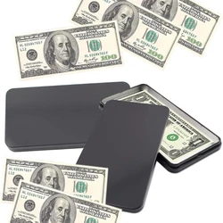 Metal Cash Box Clear Paper Money Storage Tray Convenient Cash Organization Tool