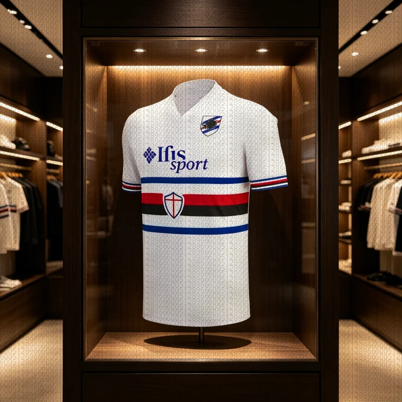 Camisa de Futebol Estilo Italiano Sampdoria 2026 Nova Chegada Quente Camiseta Esportiva Casual Adulto Infantil Unissex Y2K Família Pai-Filho