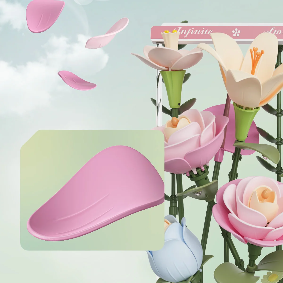 Robotime Rokr Blooming Bouquet 3D ปริศนาของเล่นสําหรับหญิงสาว Building Block ชุดตกแต่งบ้าน Easy ประกอบดอกไม้