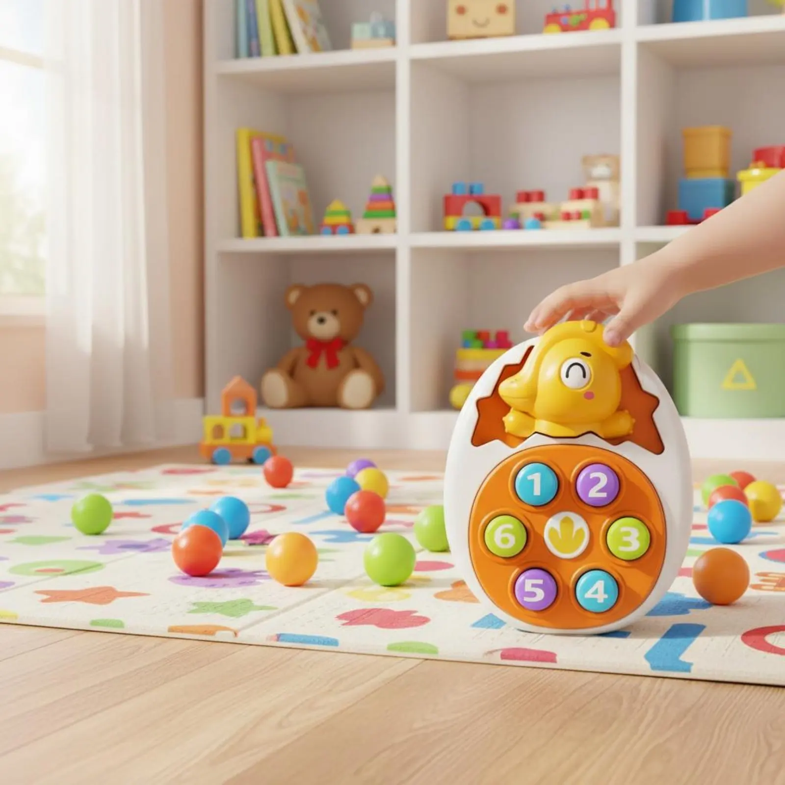 Whack-a-Creature Toy Toy Hand-Vision Coordination Cartoon Creature Push Toy Spring up Button Game Stress Relief No Batteries