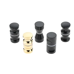 Aluminum Alloy Door Handle Black/gold Single Glass Door Knob Bathroom Shower Cabinet Double-Sided Handle Pull Gate Home Hardware