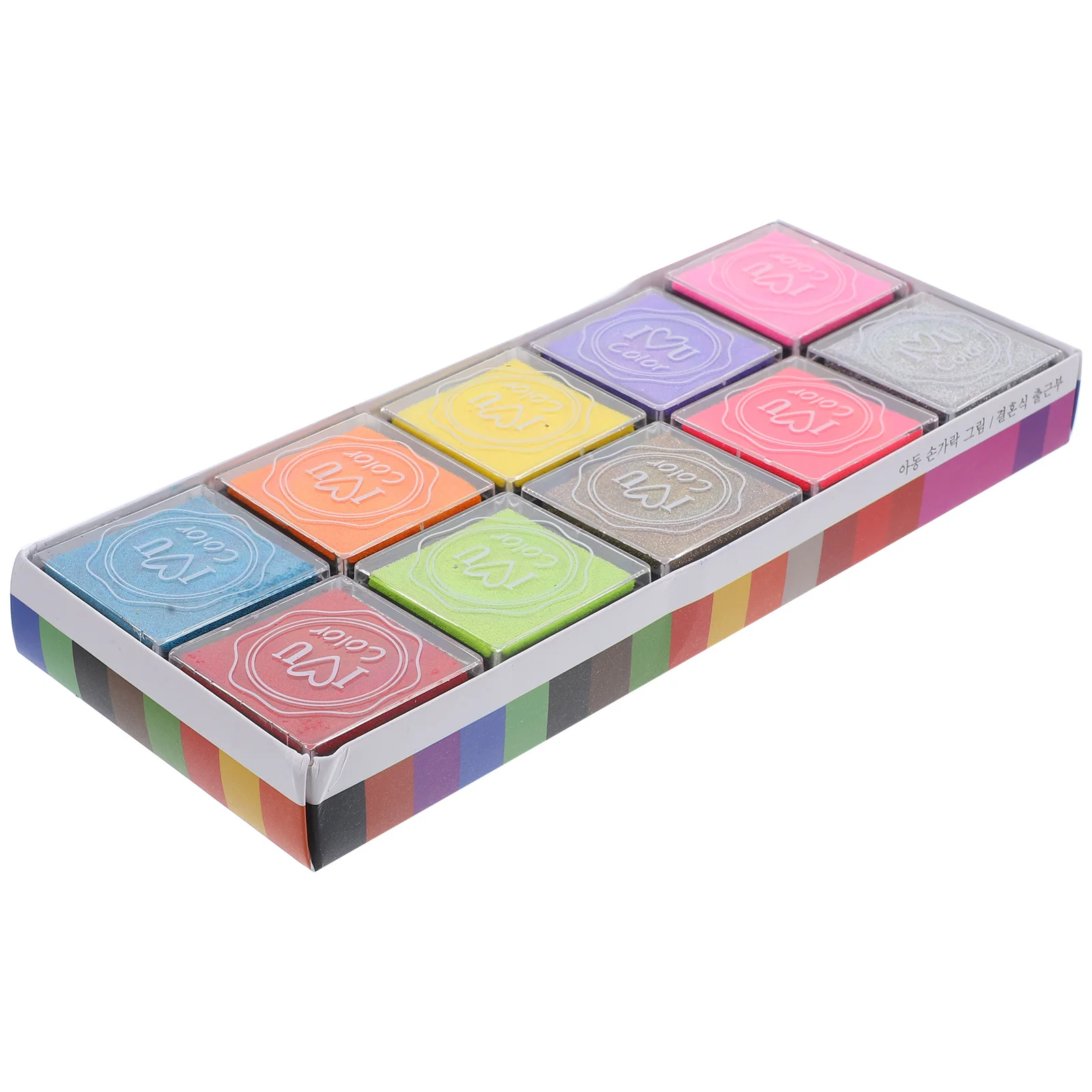 20 قطعة لوحة حبر للأطفال قابلة للغسل يمكنك صنعها بنفسك لوحة حبر حرفية للأطفال قوس قزح ملون متعدد الألوان طوابع وسادة مشاريع فنية #5