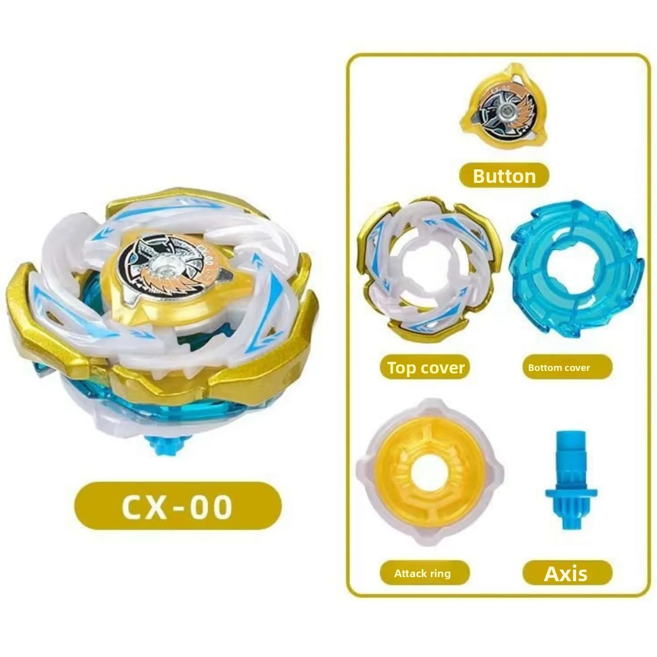 Bey X Starter Dran Brave S6-60V CX-01 Battle Top mit Launcher-Set, drehendes Spielzeug, Metall-Kampfspiel, Geschenk