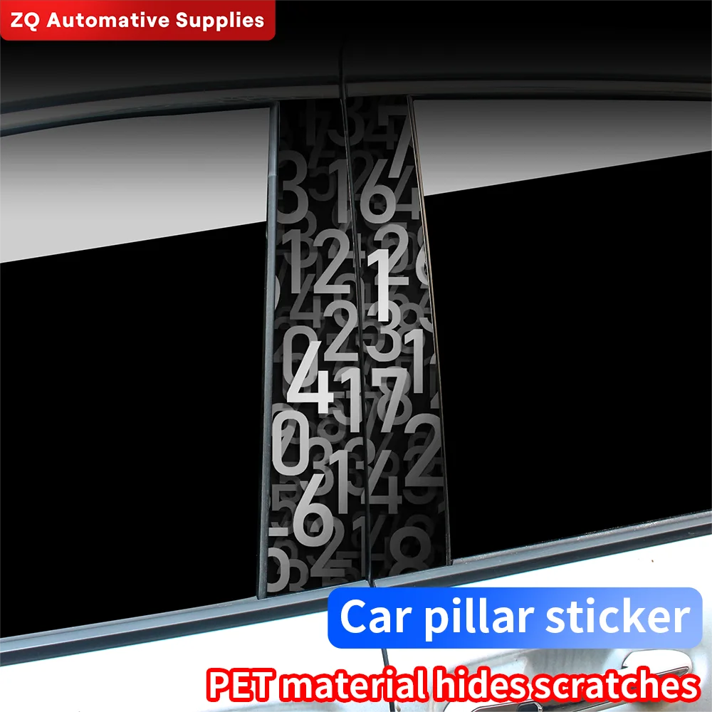 

DIY Number Car Stickers Auto B Pillar Waterproof Sunscreen Decoration Cover Scratches Car Doors Pillar Vinyl Decals Accessories