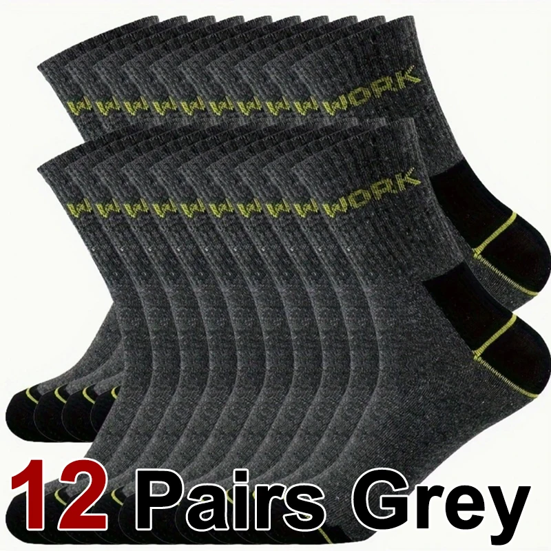 6/12 Paar hochwertige Herren-Business-Socken mit geruchsdichtem Mittelrohr, schweißabsorbierend, atmungsaktiv, für alle Jahreszeiten, Sport- und Freizeitsocken