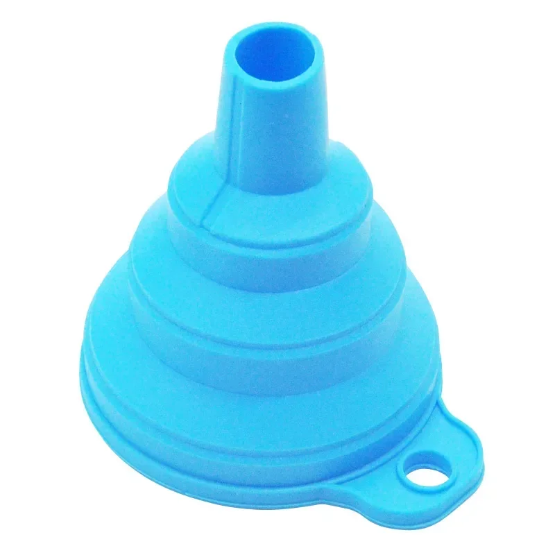 Imbuto pieghevole da cucina in silicone per il riempimento di bottiglie d'acqua con trasferimento di liquidi, imbuto portatile per pentola per olio, gadget da cucina