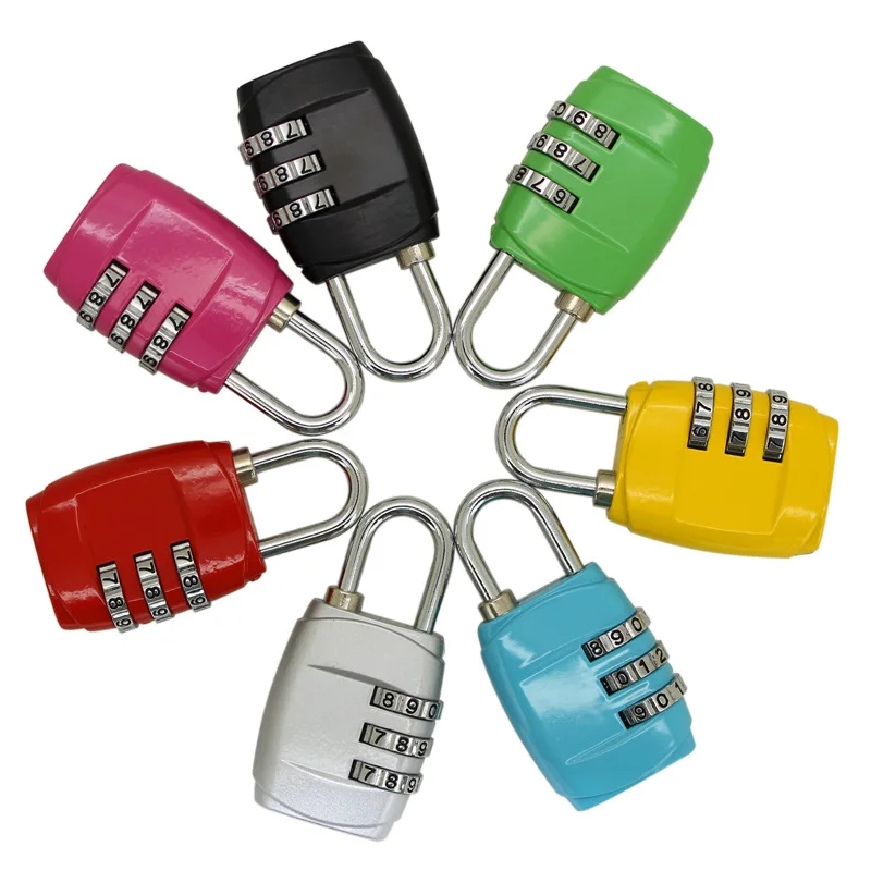 Metal senha de bloqueio, Bagagem Viagem Lock, 3 Dial Digit senha, mala, código de senha, 1-8pcs