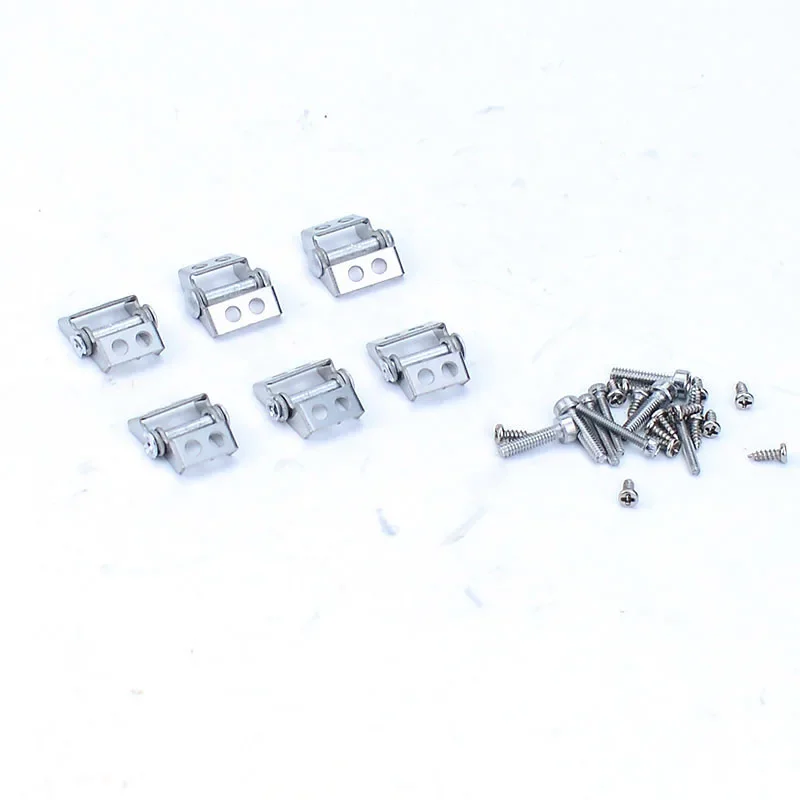 6 Peças Dobradiças de Metal para Caixa de Carga de Reboque, Upgrade para Caminhões RC Tamiya 1/14, SCANIA 770S, MAN, BENZ 56352, Peças para Caminhões Trator e Brinquedos
