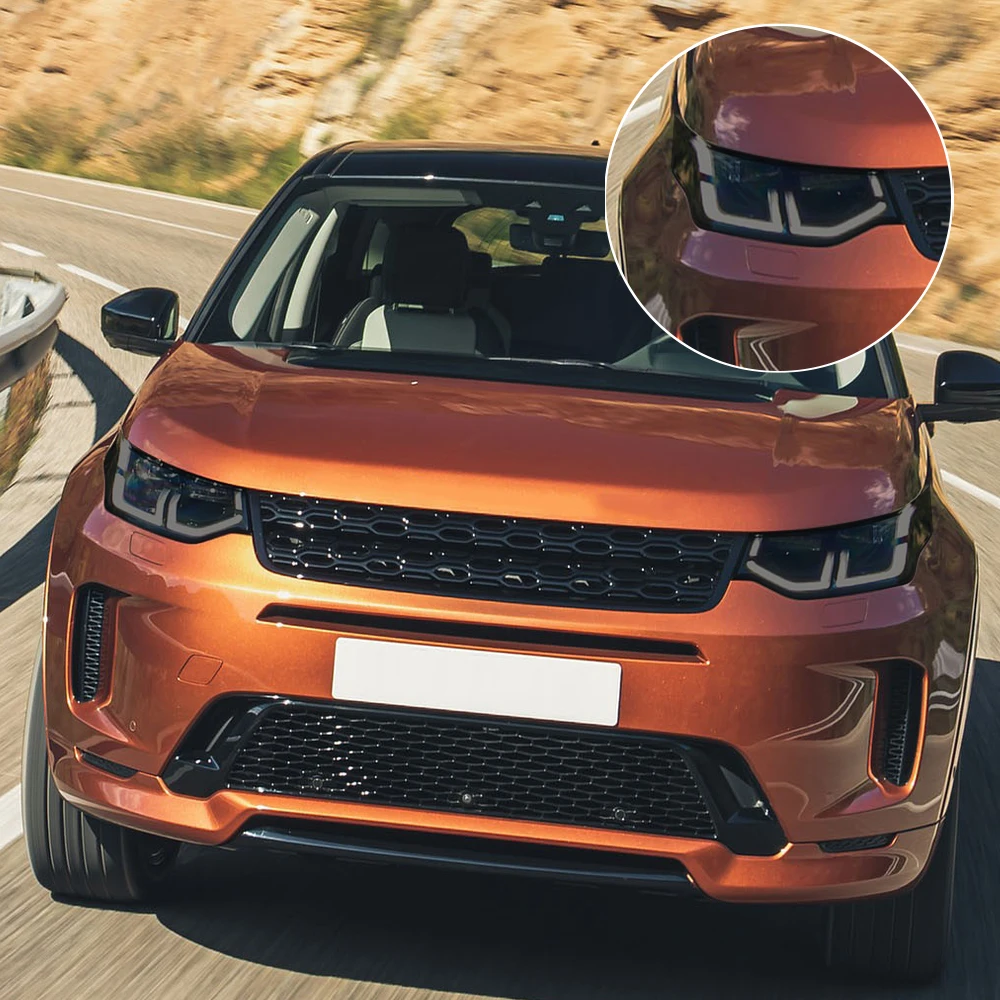 Film de protection pour phares Discovery Sport 2015-2026, noir fumé brillant, TPU PPF pré-découpé, kit vinyle anti-rayures