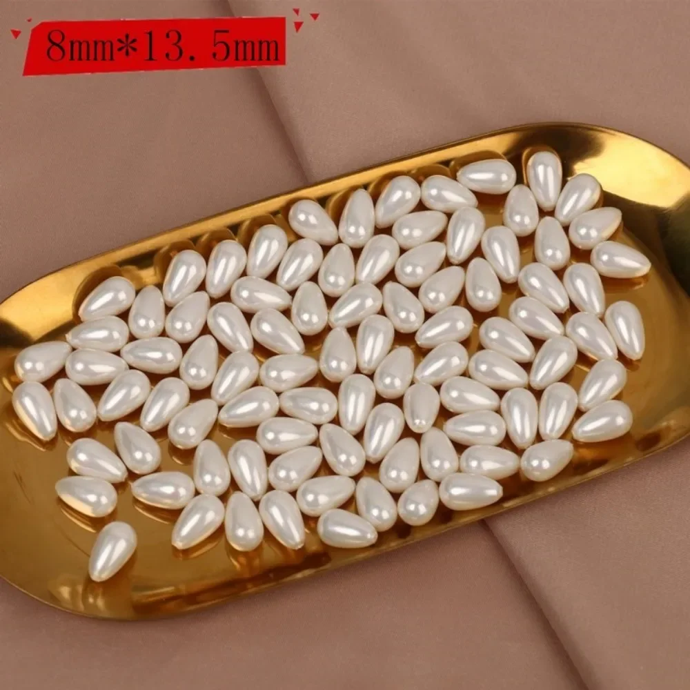 الفاخرة تقليد اللؤلؤ نصف حفرة الملونة قطرة الماء DIY بها بنفسك صنع موضة سحر المرأة قلادة أقراط هدية الملابس والاكسسوارات