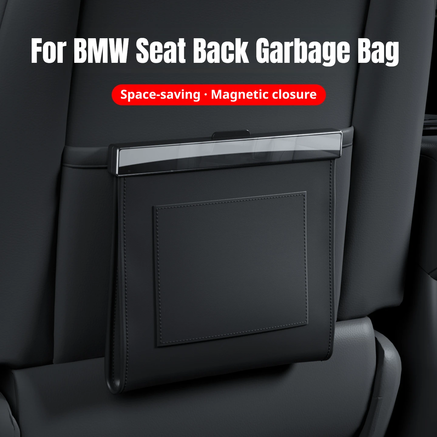 For BMW E81 E90 F10 F15 F16 F20 F21 F30 E91 E92 E93 E87 E82 E88 X1 X3 X5 Magnetic Seat Back Hanging Garbage Bag Car Accessories