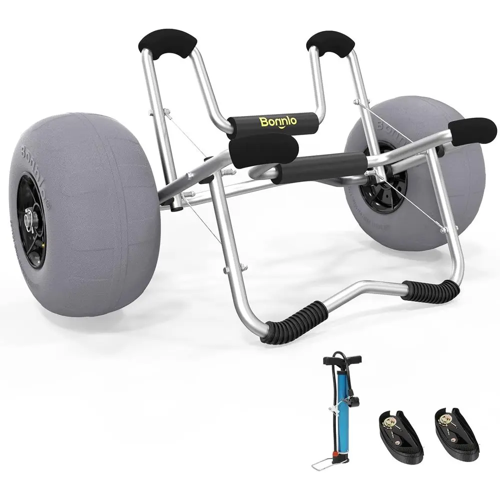 

Пляжная тележка с 12 колесами, портативная, с ремнями-фиксаторами, идеально подходит для активного отдыха на песке и воде