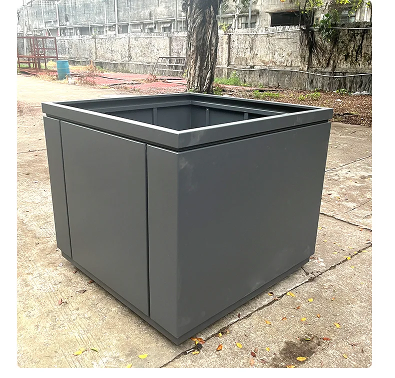 Stainless steel galvanized flower box outdoor commercial street sales department mobile outer pendulum flower bed flower groove